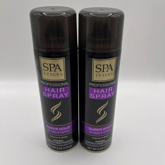 Spa Luxury Super Hold Hair Spray Aerosol Unscented 6 Oz Each 2 Pack - Picture 1 of 3